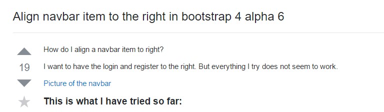  Line up navbar  object to the right in Bootstrap 4 alpha 6